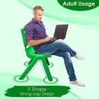 Sunbaby Magic Bear Face Chair Strong & Durable Plastic Best for School Study, Portable Activity Chair for Children,Kids,Baby (Weight Handles Upto 100 Kg Each)-Set of 2 Blue/Green - Image 5