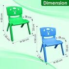 Sunbaby Magic Bear Face Chair Strong & Durable Plastic Best for School Study, Portable Activity Chair for Children,Kids,Baby (Weight Handles Upto 100 Kg Each)-Set of 2 Blue/Green - Image 7