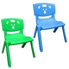 Sunbaby Magic Bear Face Chair Strong & Durable Plastic Best for School Study, Portable Activity Chair for Children,Kids,Baby (Weight Handles Upto 100 Kg Each)-Set of 2 Blue/Green - Image 2