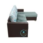 Comfort Designs Glamour L Shape Sofa,Textured Premium Polyester Fabric Sofa for Leaving Room, Soft, Lightweight, Comfortable Couch Sofa for Seating (Dark Brown Grey) - Image 4