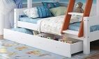 Mandarin Solidwood Twin Over Double Bunk Bed for Kids with Underbed Storage - Blue - Image 4