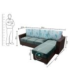 Comfort Designs Glamour L Shape Sofa,Textured Premium Polyester Fabric Sofa for Leaving Room, Soft, Lightweight, Comfortable Couch Sofa for Seating (Dark Brown Grey) - Image 7