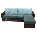 Comfort Designs Glamour L Shape Sofa,Textured Premium Polyester Fabric Sofa for Leaving Room, Soft, Lightweight, Comfortable Couch Sofa for Seating (Dark Brown Grey) - Image 6