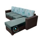 Comfort Designs Glamour L Shape Sofa,Textured Premium Polyester Fabric Sofa for Leaving Room, Soft, Lightweight, Comfortable Couch Sofa for Seating (Dark Brown Grey) - Image 3