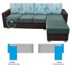 Comfort Designs Glamour L Shape Sofa,Textured Premium Polyester Fabric Sofa for Leaving Room, Soft, Lightweight, Comfortable Couch Sofa for Seating (Dark Brown Grey) - Image 8