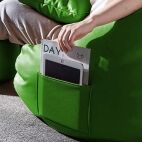 KAM'S LIEU Brand- Classic 4XL Bean Bag Chair Ultra Soft Made with Leatherette Fabric Bean Bag with Footrest and Cushion for Adults, Kids & Teens (Beans Included) (Green) - Image 3