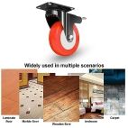 IMPEX 4" Caster Wheels Swivel Plate With Brake Lock For Trolley Truck 75 MM Heavy Duty upto 1200 lbs Castor Wheels for Furniture, Bed, Counter Wheels 360° Rotating Top Plate Caster Wheel (Set of 4) - Image 8