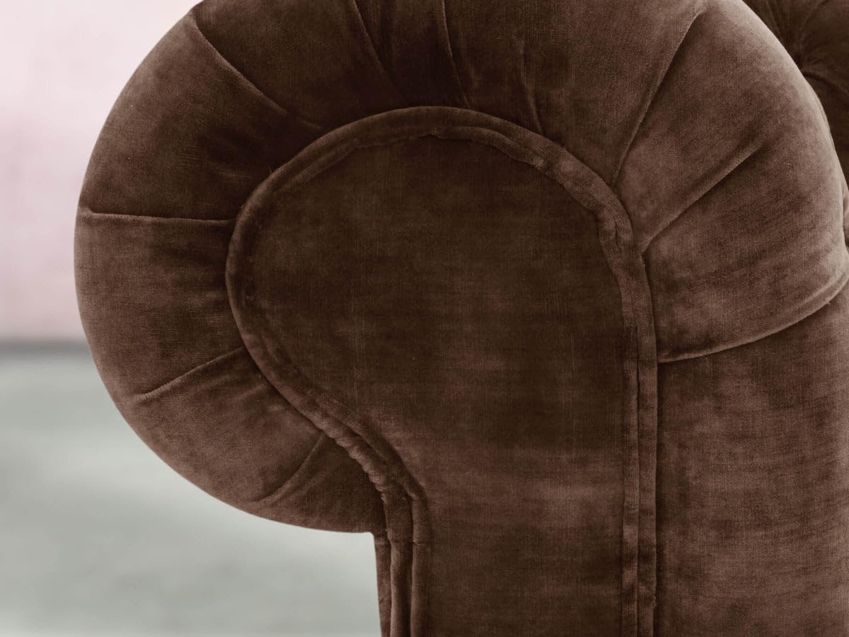 3 Seat Chesterfield Sofa in Hickory Vintage Velvet - Image 7