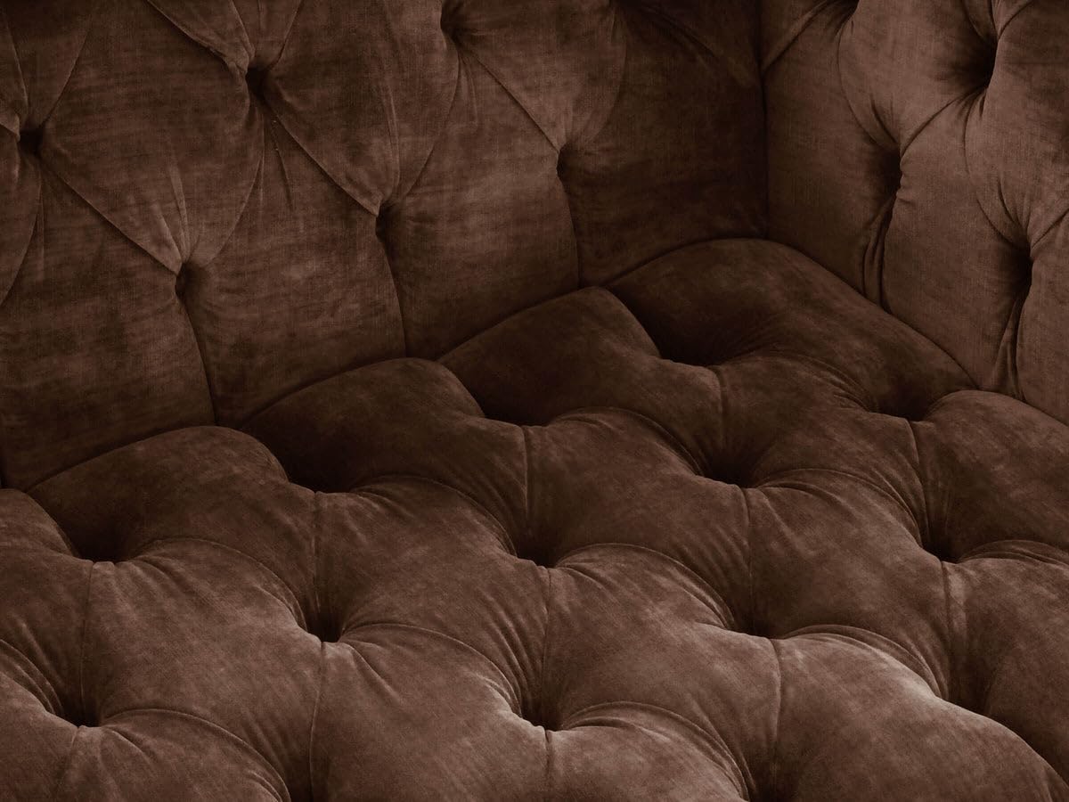 3 Seat Chesterfield Sofa in Hickory Vintage Velvet - Image 8