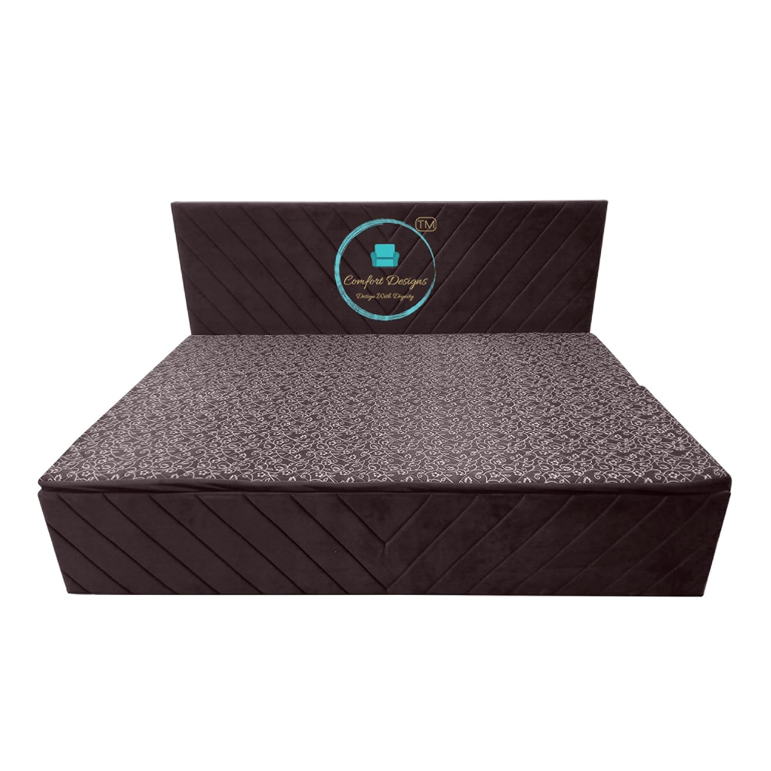 Comfort Designs Verona Textured Premium Polyester Fabric 4 Seater Sofa Cumbed for Living Room, Functional Storage, Soft, Lightweight, Comfortable Sofa - Image 4