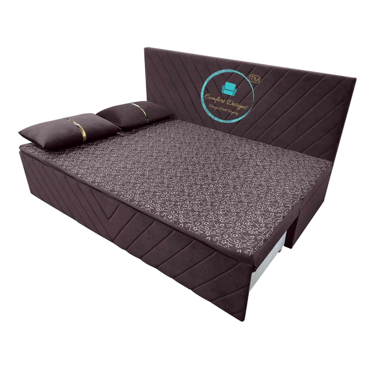 Comfort Designs Verona Textured Premium Polyester Fabric 4 Seater Sofa Cumbed for Living Room, Functional Storage, Soft, Lightweight, Comfortable Sofa - Image 7