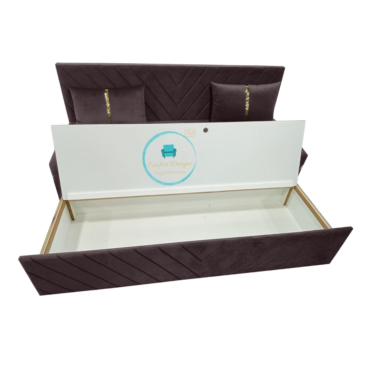 Comfort Designs Verona Textured Premium Polyester Fabric 4 Seater Sofa Cumbed for Living Room, Functional Storage, Soft, Lightweight, Comfortable Sofa - Image 8