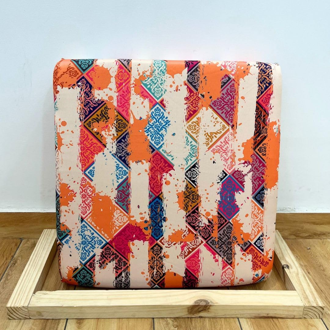 Stretchable Spandex Printed Sofa Slipcovers - Pack of 6 Sofa Seat Covers for Living Rooms, Couches, Wooden Sofas and Offices (Multicolor) - Image 3